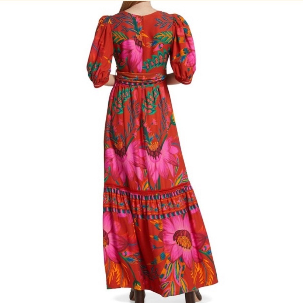 FARM Rio Vibrant Floral Maxi Dress - Red and Pink - Picture 4 of 14